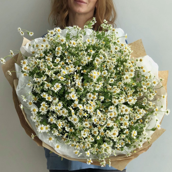 БУКЕТ С РОМАШКАМИ МАТРИКАРИЯ